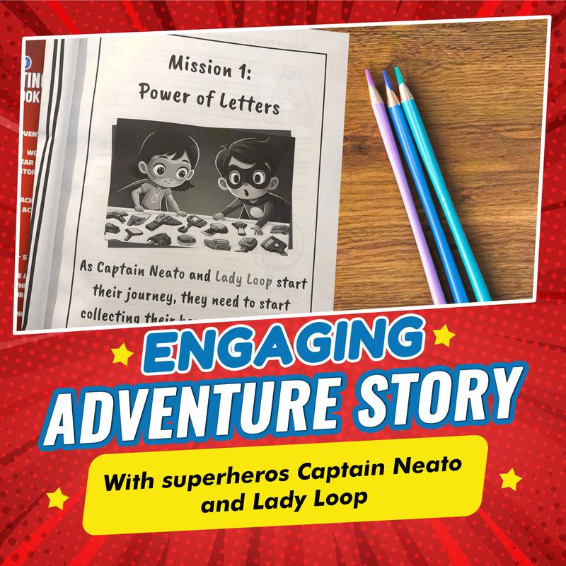 Superhero Handwriting Workbook for Kids Ages 6–9